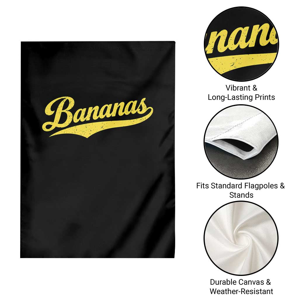 Bananas Retro Throwback Baseball Sport Lover Garden Flag TS11 Print Your Wear