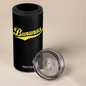 Bananas Retro Throwback Baseball Sport Lover 4 in 1 Can Cooler Tumbler TS11 Print Your Wear