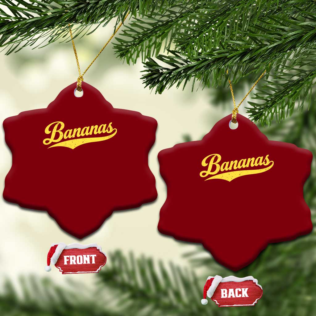 Bananas Retro Throwback Baseball Sport Lover Ceramic Ornament TS11 Print Your Wear