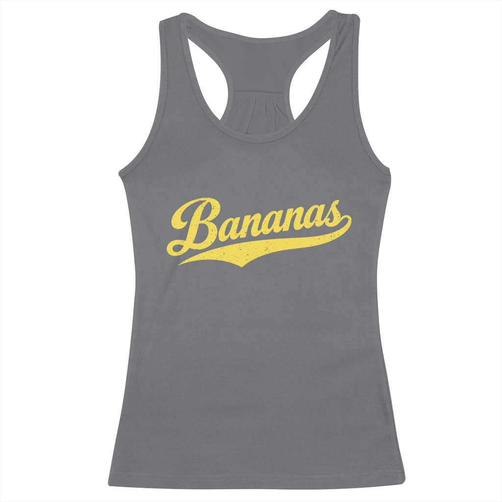 Bananas Retro Throwback Baseball Sport Lover Racerback Tank Top TS11 Charcoal Print Your Wear