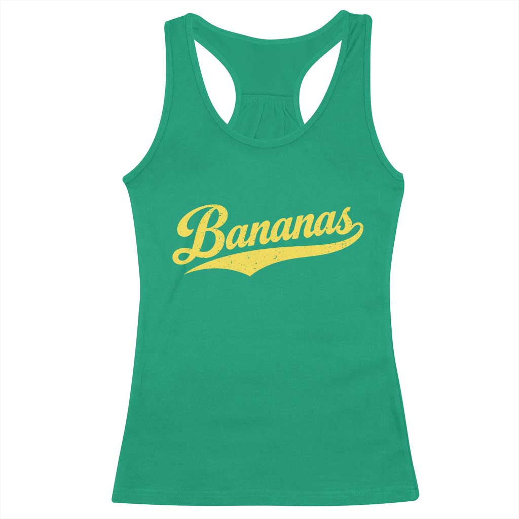 Bananas Retro Throwback Baseball Sport Lover Racerback Tank Top TS11 Irish Green Print Your Wear