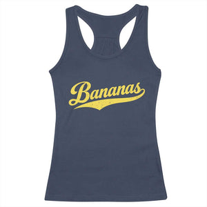 Bananas Retro Throwback Baseball Sport Lover Racerback Tank Top TS11 Navy Print Your Wear