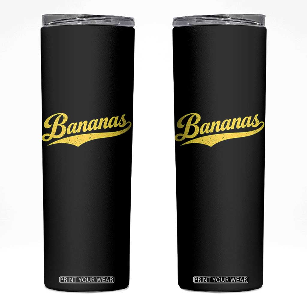 Bananas Retro Throwback Baseball Sport Lover Skinny Tumbler TS11 Black Print Your Wear