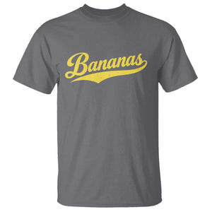 Bananas Retro Throwback Baseball Sport Lover T Shirt TS11 Charcoal Print Your Wear