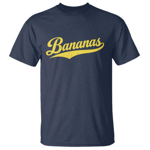 Bananas Retro Throwback Baseball Sport Lover T Shirt TS11 Navy Print Your Wear