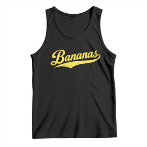 Bananas Retro Throwback Baseball Sport Lover Tank Top TS11 Black Print Your Wear