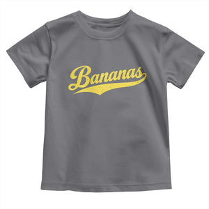 Bananas Retro Throwback Baseball Sport Lover Toddler T Shirt TS11 Charcoal Print Your Wear
