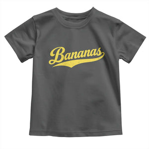 Bananas Retro Throwback Baseball Sport Lover Toddler T Shirt TS11 Dark Heather Print Your Wear