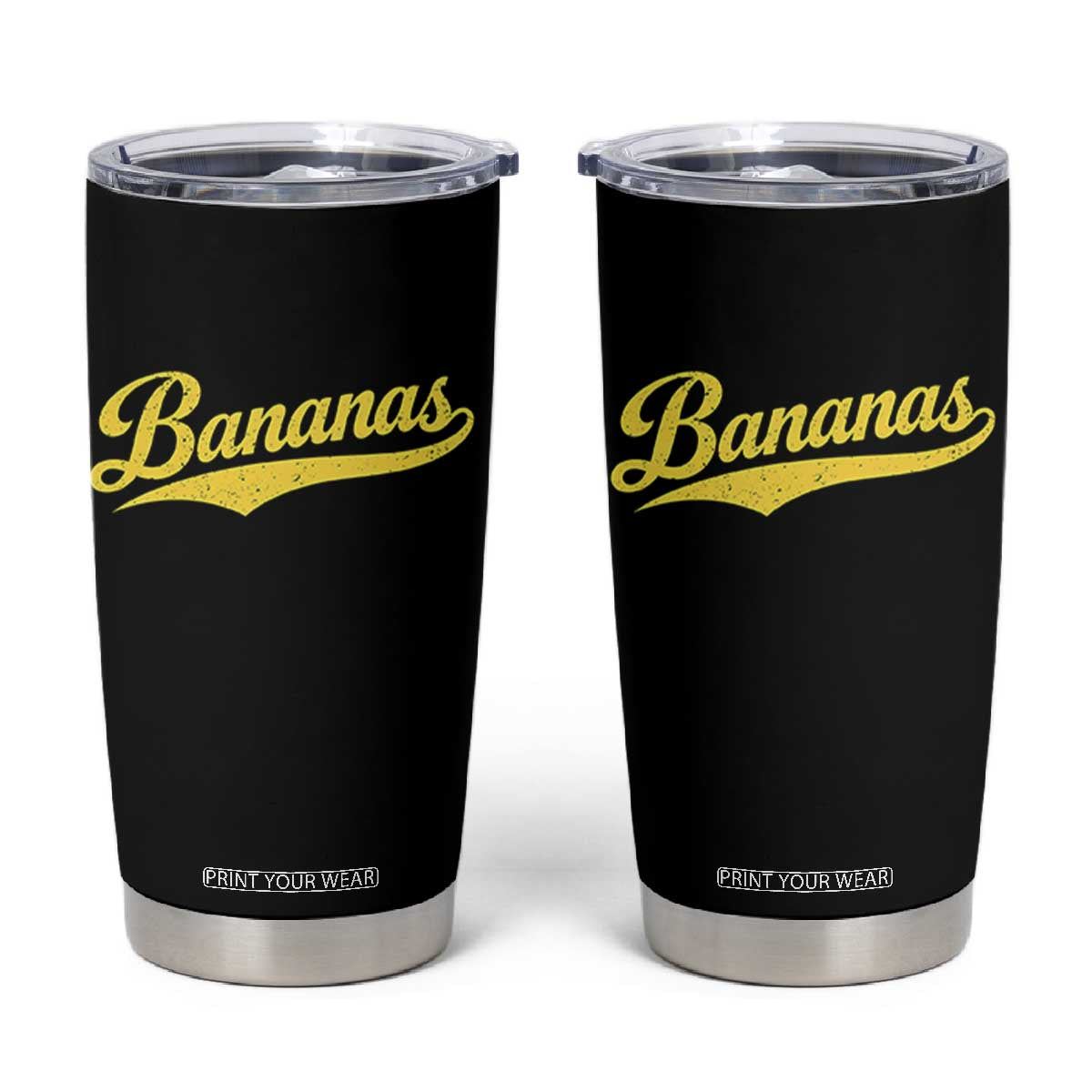 Bananas Retro Throwback Baseball Sport Lover Tumbler Cup TS11 Black Print Your Wear