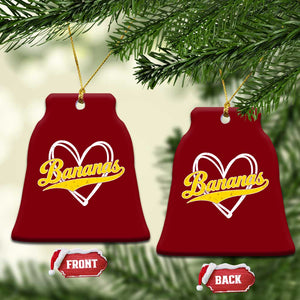 Bananas Vintage Heart Baseball Fan Game Day Ceramic Ornament TS11 Print Your Wear