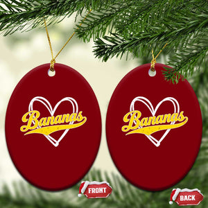 Bananas Vintage Heart Baseball Fan Game Day Ceramic Ornament TS11 Print Your Wear