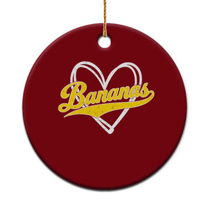 Bananas Vintage Heart Baseball Fan Game Day Ceramic Ornament TS11 1pc Red Print Your Wear