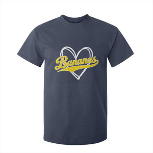 Bananas Vintage Heart Baseball Fan Game Day T Shirt For Kid TS11 Navy Print Your Wear