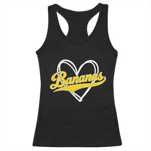 Bananas Vintage Heart Baseball Fan Game Day Racerback Tank Top TS11 Black Print Your Wear