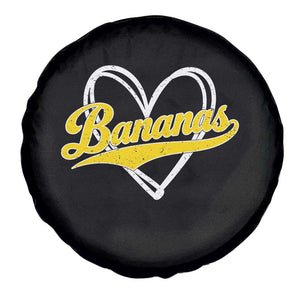 Bananas Vintage Heart Baseball Fan Game Day Spare Tire Cover TS11 Print Your Wear