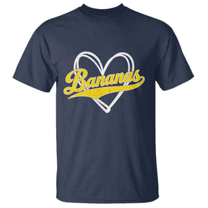 Bananas Vintage Heart Baseball Fan Game Day T Shirt TS11 Navy Print Your Wear