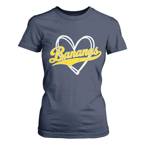 Bananas Vintage Heart Baseball Fan Game Day T Shirt For Women TS11 Navy Print Your Wear