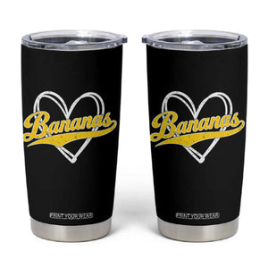 Bananas Vintage Heart Baseball Fan Game Day Tumbler Cup TS11 Black Print Your Wear