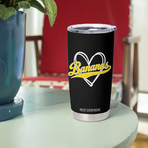 Bananas Vintage Heart Baseball Fan Game Day Tumbler Cup TS11 Print Your Wear