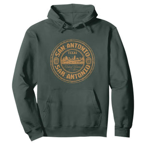 San Antonio Texas TX Vintage Souvenir Texan Pride Hoodie TS11 Dark Forest Green Print Your Wear