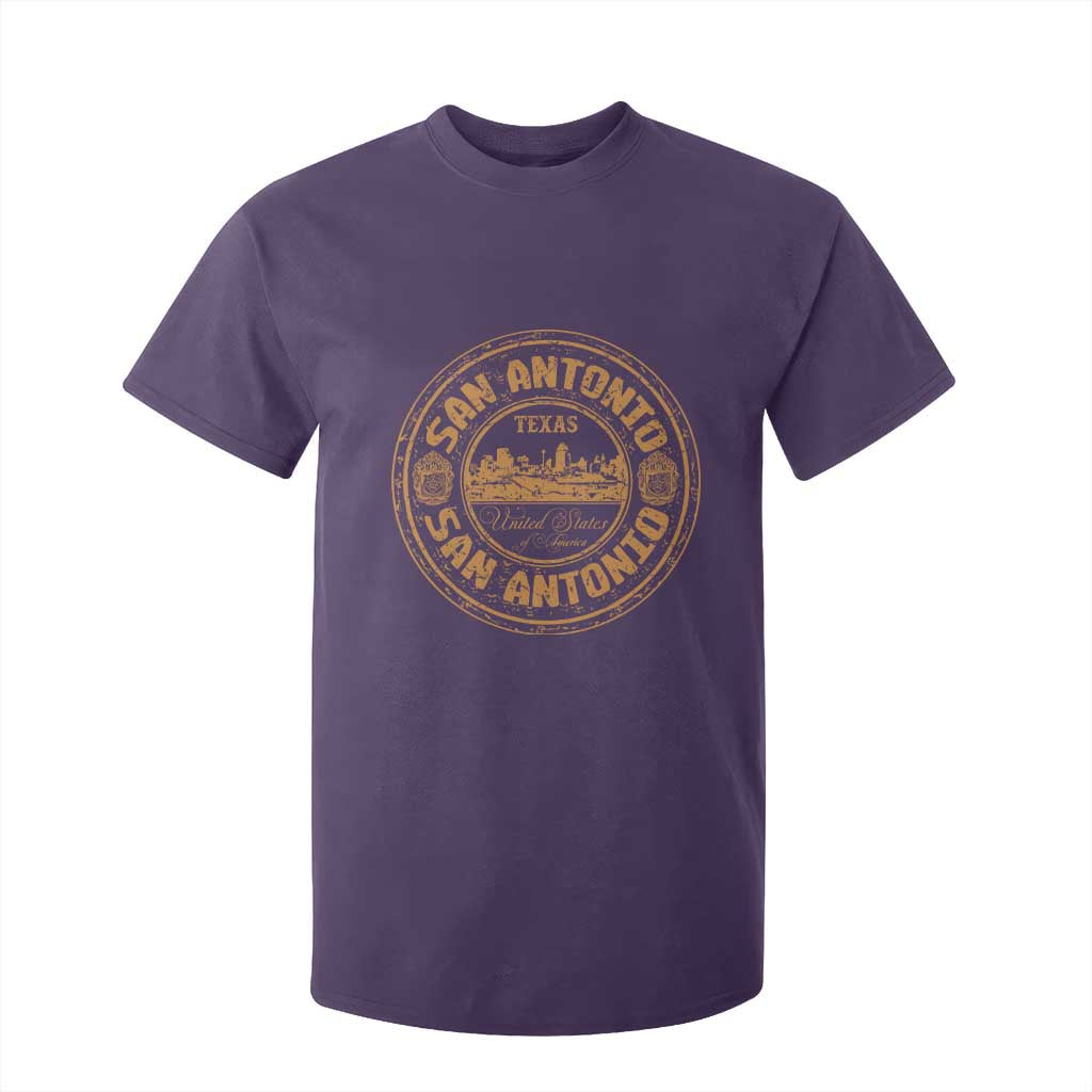 San Antonio Texas TX Vintage Souvenir Texan Pride T Shirt For Kid TS11 Purple Print Your Wear