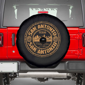 San Antonio Texas TX Vintage Souvenir Texan Pride Spare Tire Cover TS11 Black Print Your Wear