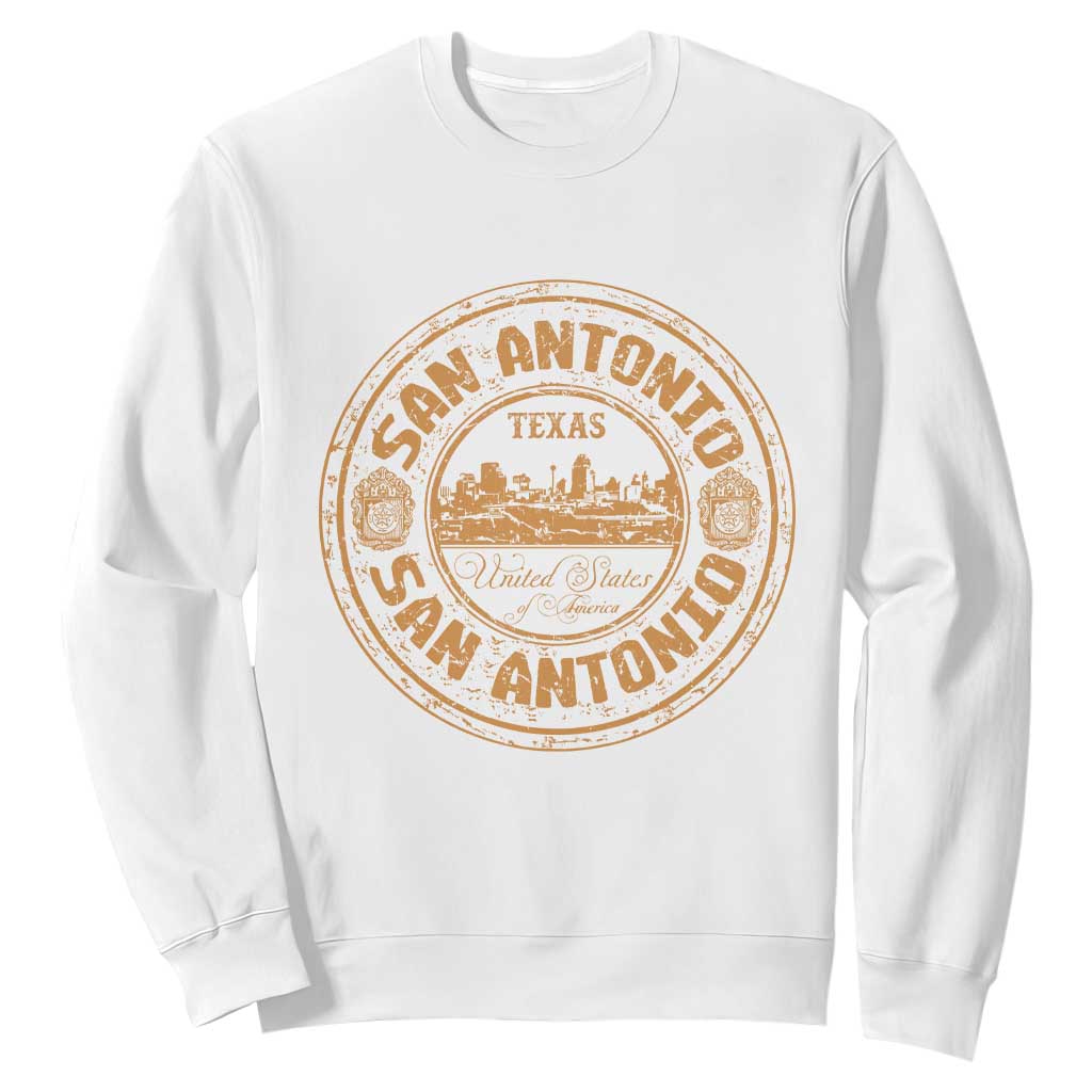 San Antonio Texas TX Vintage Souvenir Texan Pride Sweatshirt TS11 White Print Your Wear