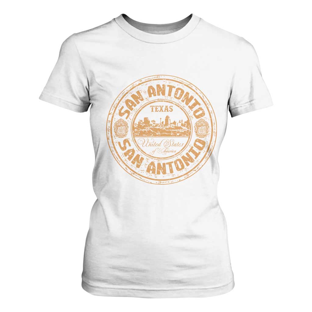 San Antonio Texas TX Vintage Souvenir Texan Pride T Shirt For Women TS11 White Print Your Wear