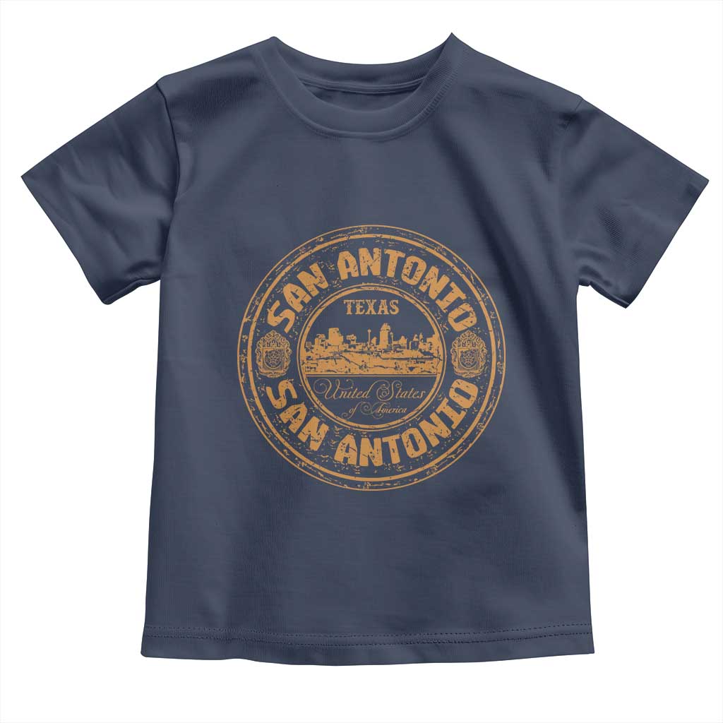 San Antonio Texas TX Vintage Souvenir Texan Pride Toddler T Shirt TS11 Navy Print Your Wear