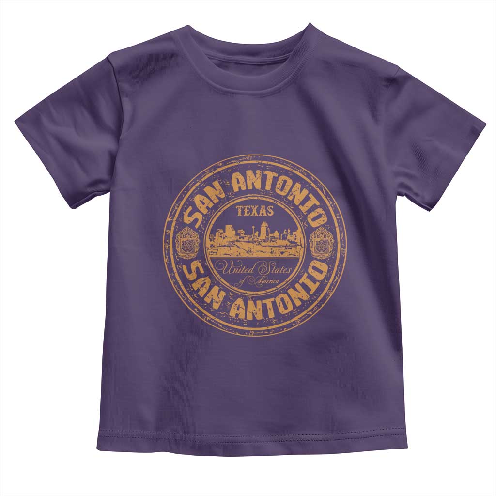 San Antonio Texas TX Vintage Souvenir Texan Pride Toddler T Shirt TS11 Purple Print Your Wear