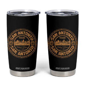 San Antonio Texas TX Vintage Souvenir Texan Pride Tumbler Cup TS11 Black Print Your Wear