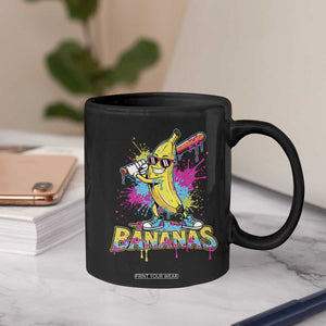 Funny Bananas Baseball Drip Ice Cream Sports Splatter Coffee Mug TS11 Print Your Wear