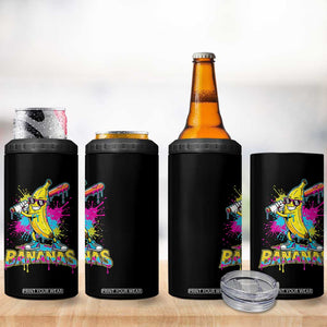 Funny Bananas Baseball Drip Ice Cream Sports Splatter 4 in 1 Can Cooler Tumbler TS11 Print Your Wear