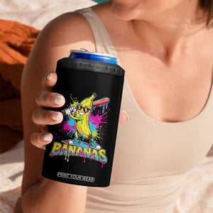 Funny Bananas Baseball Drip Ice Cream Sports Splatter 4 in 1 Can Cooler Tumbler TS11 Print Your Wear