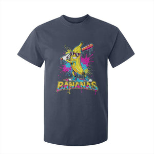 Funny Bananas Baseball Drip Ice Cream Sports Splatter T Shirt For Kid TS11 Navy Print Your Wear