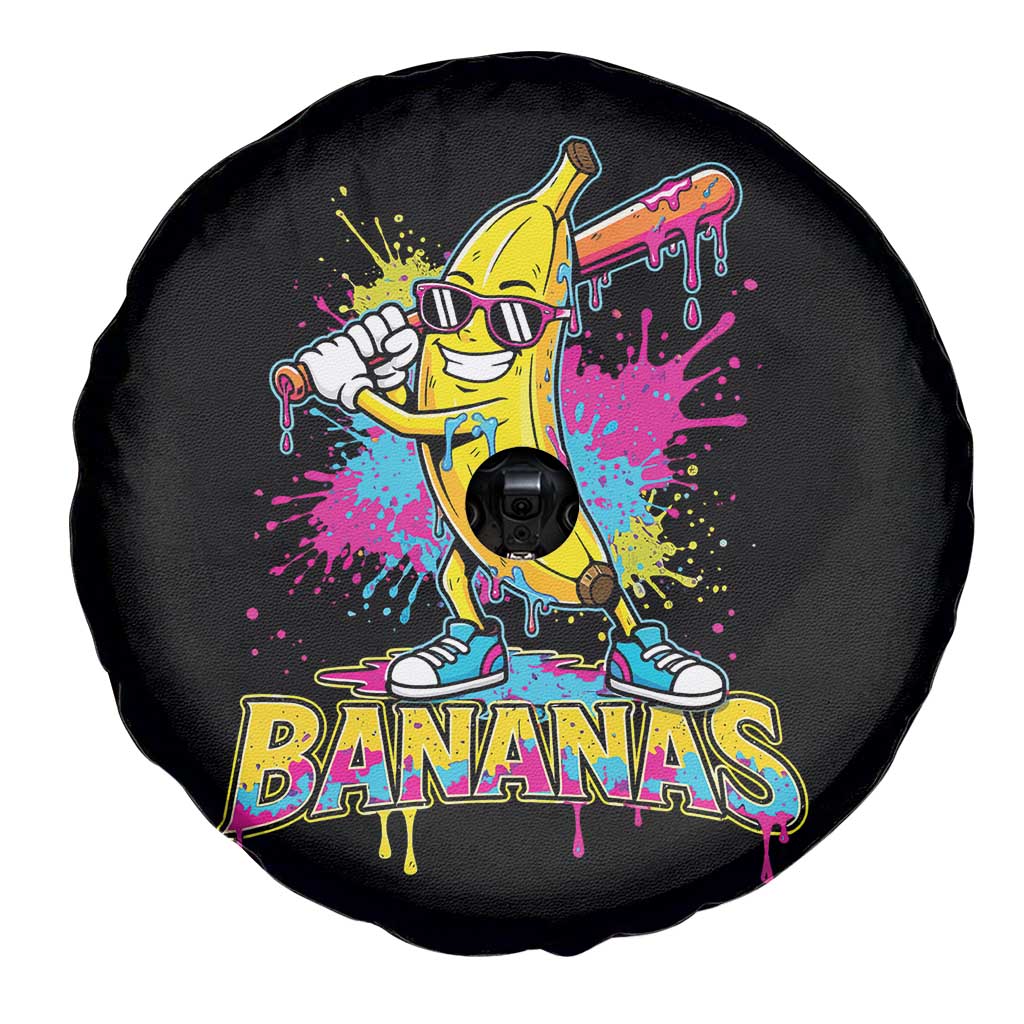 Funny Bananas Baseball Drip Ice Cream Sports Splatter Spare Tire Cover TS11 Print Your Wear
