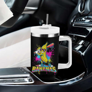Funny Bananas Baseball Drip Ice Cream Sports Splatter Tumbler With Handle TS11 Print Your Wear