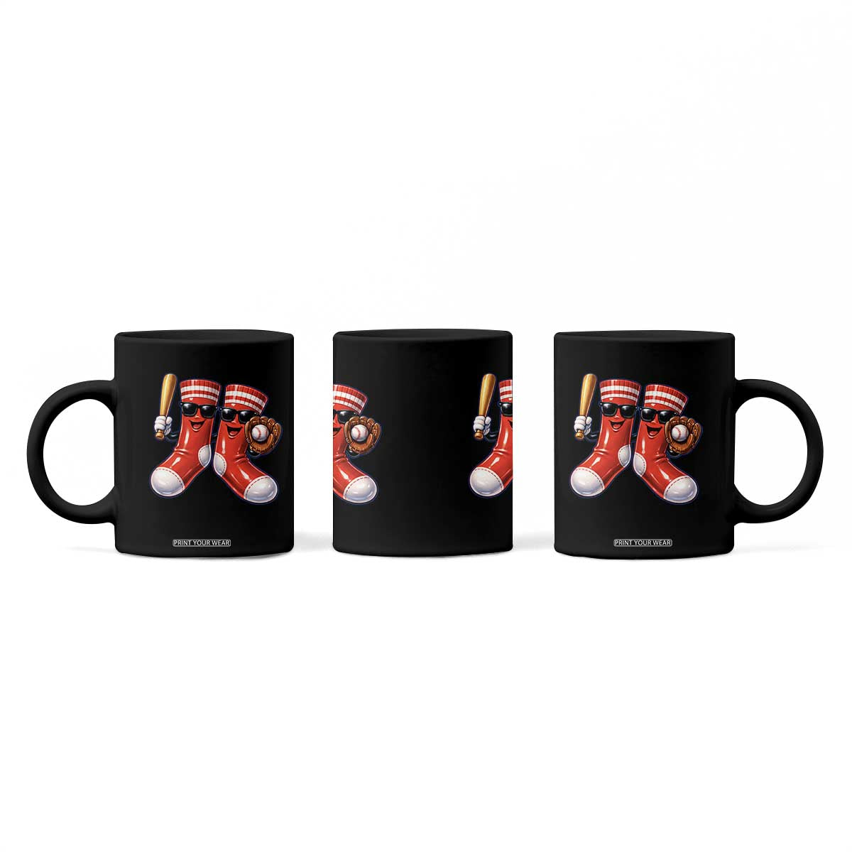 Funny Red Socks Playing Baseball Graphic Sport Game Day Coffee Mug TS11 Print Your Wear