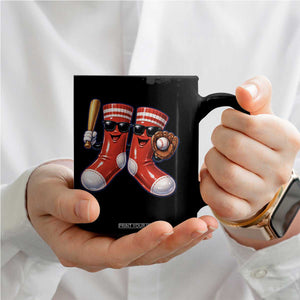 Funny Red Socks Playing Baseball Graphic Sport Game Day Coffee Mug TS11 Print Your Wear