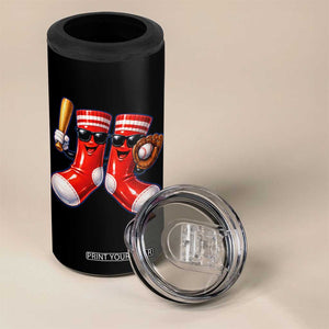 Funny Red Socks Playing Baseball Graphic Sport Game Day 4 in 1 Can Cooler Tumbler TS11 Print Your Wear