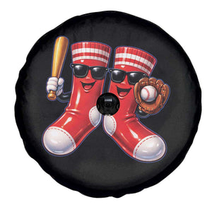 Funny Red Socks Playing Baseball Graphic Sport Game Day Spare Tire Cover TS11 Print Your Wear