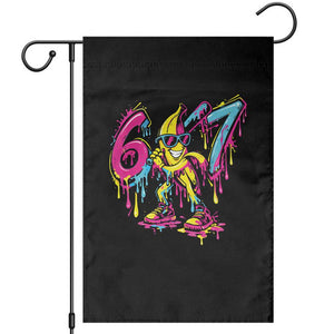 Funny 67 Banana Baseball Drip Ice Cream Six Seven Meme Garden Flag TS11 Black Print Your Wear