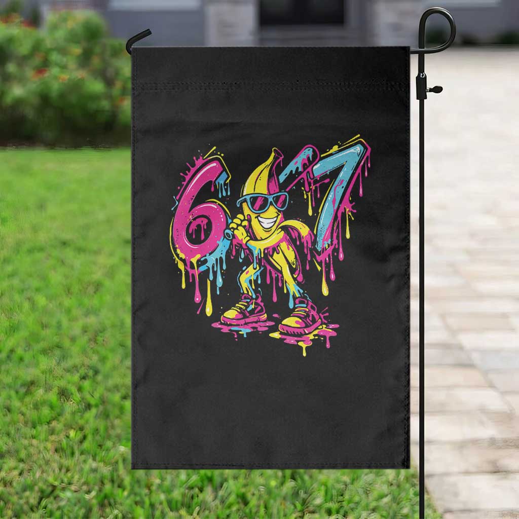 Funny 67 Banana Baseball Drip Ice Cream Six Seven Meme Garden Flag TS11 Print Your Wear