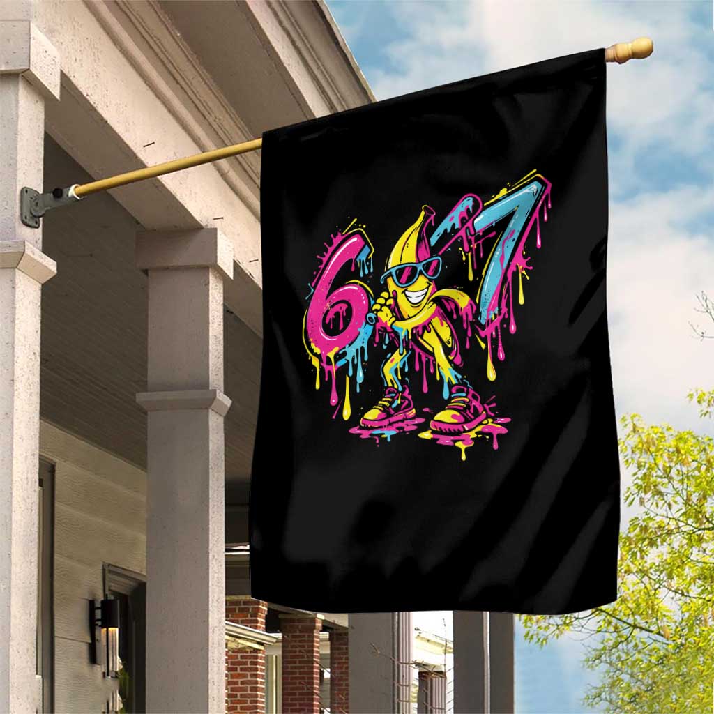 Funny 67 Banana Baseball Drip Ice Cream Six Seven Meme Garden Flag TS11 Print Your Wear