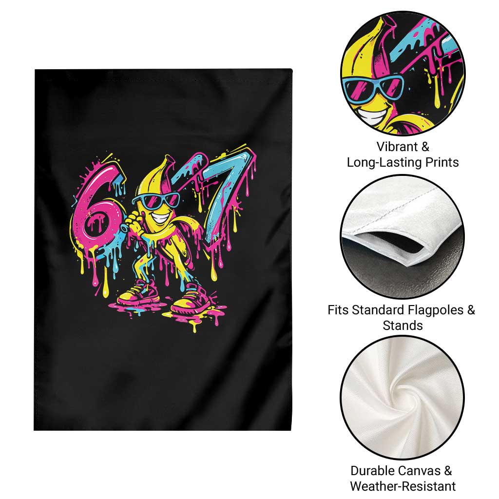 Funny 67 Banana Baseball Drip Ice Cream Six Seven Meme Garden Flag TS11 Print Your Wear