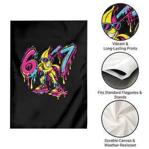 Funny 67 Banana Baseball Drip Ice Cream Six Seven Meme Garden Flag TS11 Print Your Wear