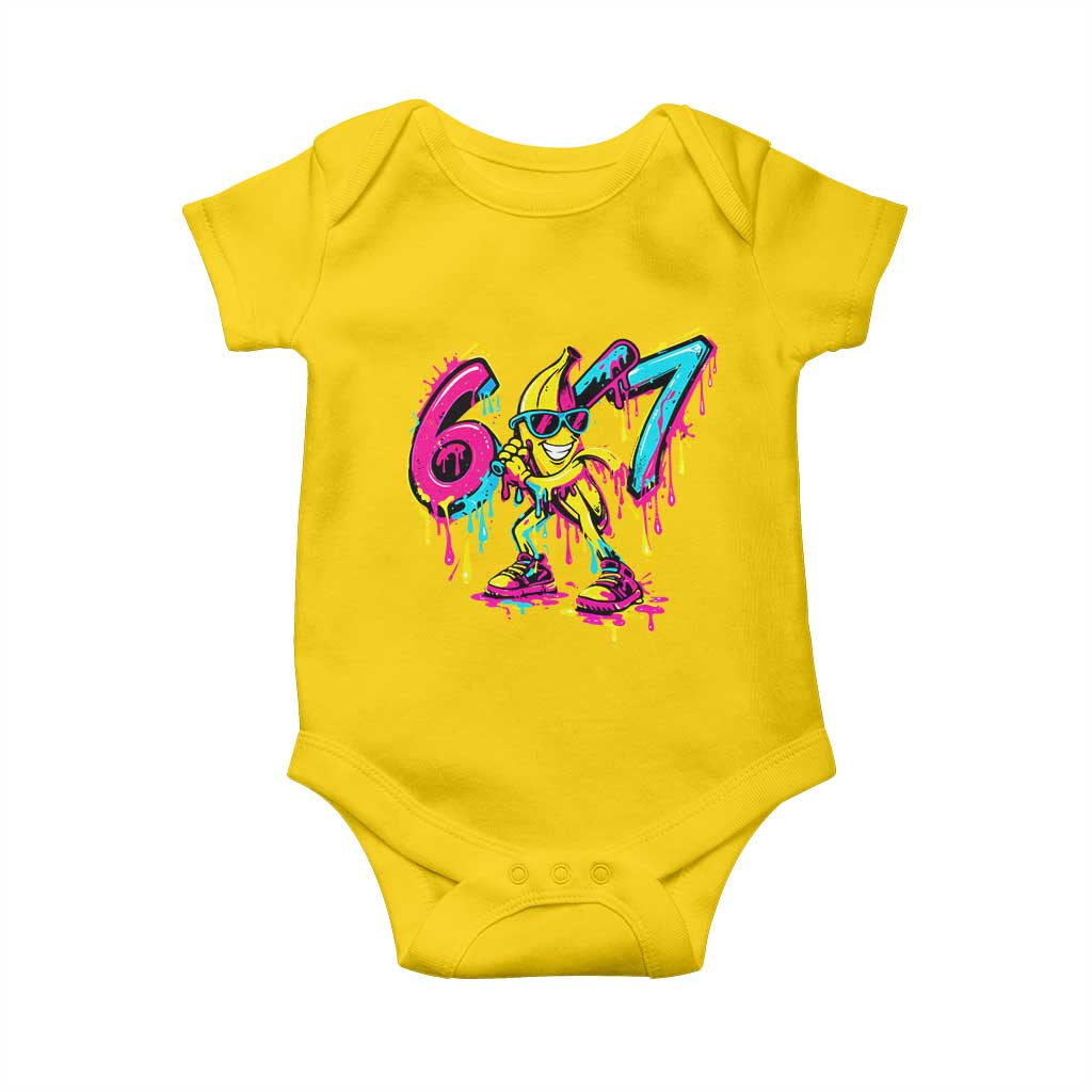 Funny 67 Banana Baseball Drip Ice Cream Six Seven Meme Baby Onesie TS11 Daisy Print Your Wear
