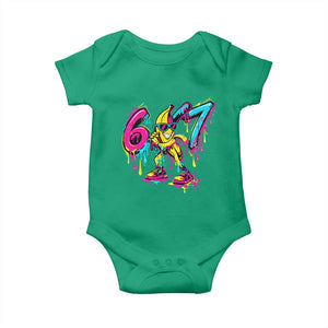Funny 67 Banana Baseball Drip Ice Cream Six Seven Meme Baby Onesie TS11 Irish Green Print Your Wear