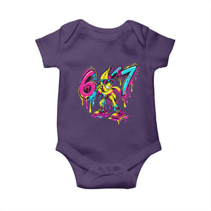 Funny 67 Banana Baseball Drip Ice Cream Six Seven Meme Baby Onesie TS11 Purple Print Your Wear