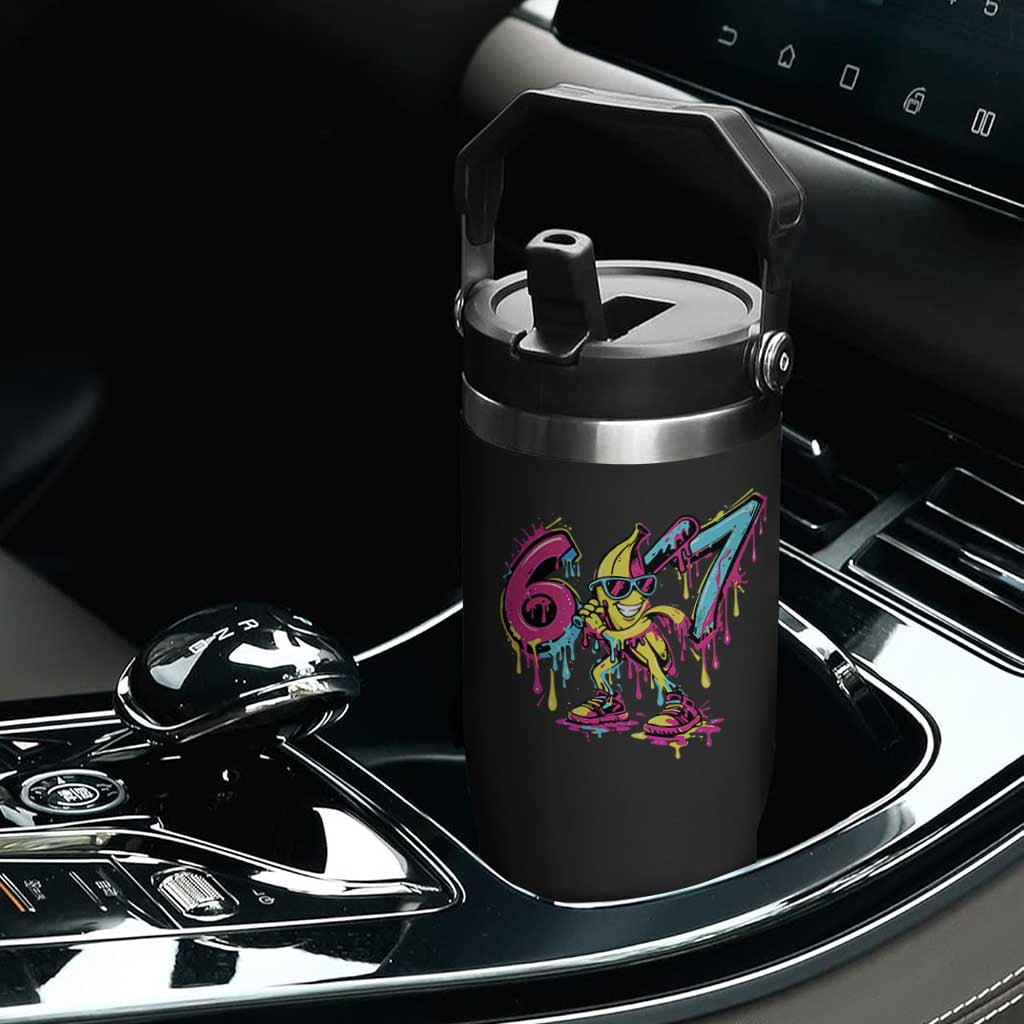 Funny 67 Banana Baseball Drip Ice Cream Six Seven Meme Flip Straw Tumbler TS11 Print Your Wear